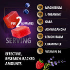 MAXVITAL Zen-7 Calm & Focus Gummies for Adults - Sugar Free Daily Calm & Mental Clarity Support - L-Theanine, GABA, Ashwagandha, Magnesium, Lemon Balm & B6 - Berry Lavender - 60 Vegan Gummies