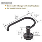 BESy Toilet Paper Holder Wall Mount Bathroom Roll Holder Oil Rubber Bronze
