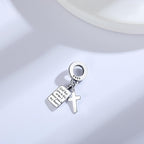 925 Sterling Silver Charms Fit Pandora Charms Bracelet God Has You In His Arms I Have You In My Heart Fit Wife Daughter Mother's Day Christmas Birthday Gift