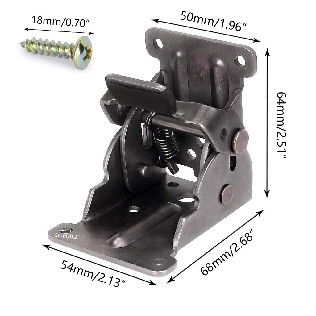 4 Pack Locking Hinge for Folding Table Brackets, Heavy Duty Folding Brackets 90 Degree Self Locking Folding Hinge for Table Legs Furniture