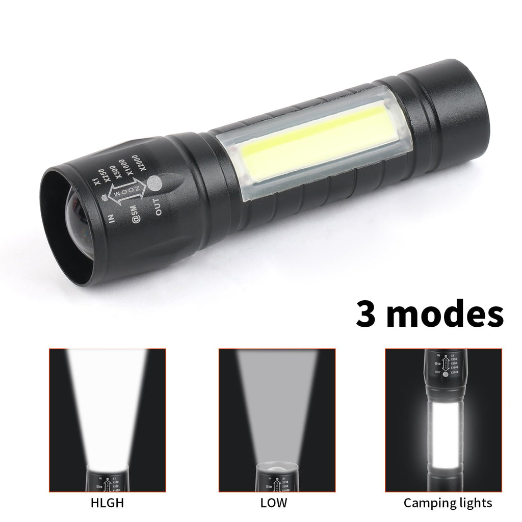 Hilngav 5 Pack Mini Small Pocket LED Flashlight USB-C Rechargeable High Lumens Bright Powerful EDC Flash Lights - Aluminum Handheld Flashlight Bulk for, Portable Camping Christmas Gifts