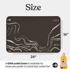 GAYA Grounding Mat for Feet, Sleep Improvement, Back Pain Relief, Muscle Relaxation & Stress, 2X 15ft Cord, 100K Ohm Resistor | Conductive Carbon | Earthing Pads for Bed Couch, Desk (24''X16'')