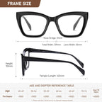 LKEYE Oversized Reading Glasses For Women Men Cat Eye Oprah Style Blue Light Blocking Computer Square Reader Designer Ladies Large Frame Fashion Spring Hinge Cute Eyewear LK6085 3 Pack +2.00 X