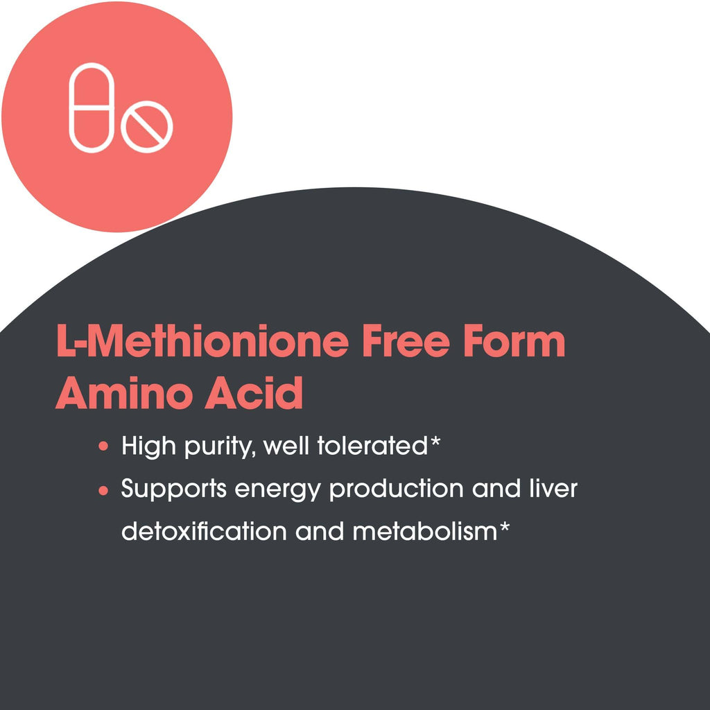 Allergy Research Group ARG L-Methionine - Essential Amino Acid Supplement - Liver Function & Energy Production Support - Free Form Amino Acid - Hypoallergenic - 100 Servings - 100 Capsules