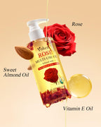 Multi-Used Body Oil For Skin USDA Certified,Face,Hair and Nails,Multi Purpose Organic oil With Rose Petals,Vitamin E & Almond Oil Nourishing & Hydrating ,Body Oil for Moisture & Skin After Bath Oil