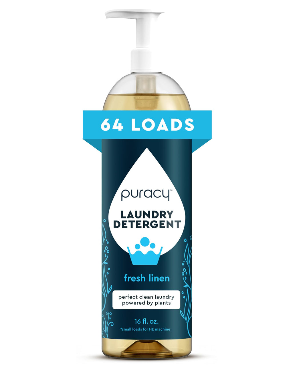 Puracy Natural Liquid Laundry Detergent, Hypoallergenic, Enzyme-Based, Fresh Linen, 24 Fl Oz (Pack of 1)