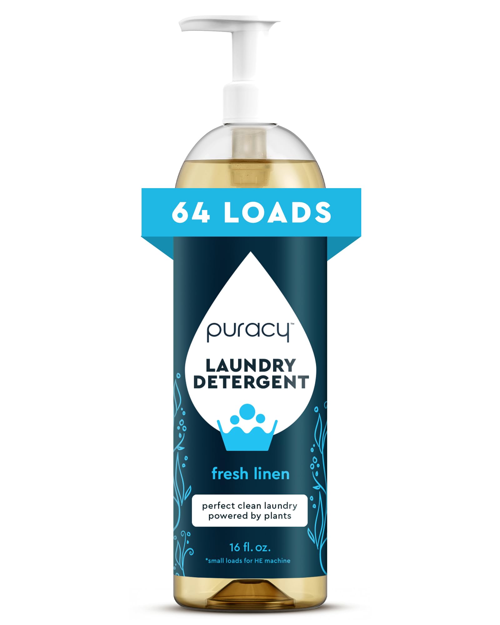Puracy Natural Liquid Laundry Detergent, Hypoallergenic, Enzyme-Based, Fresh Linen, 24 Fl Oz (Pack of 1)