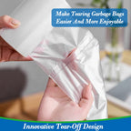 5 Gallon 80pcs (Fit 4.5-5.3 Gal) Small Clear Trash Bags Strong Garbage Bags, 18-20 Liter Bathroom Trash Can Bin Liners, Unscented Plastic Bags for Office, Waste Basket Liner, 4.5,5Gal-Clear