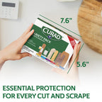 CURAD Assorted Bandages Variety Pack, 300 Count, 6 Styles Including Antibacterial Waterproof, Sheer, Plastic, Heavy Duty & Flex-Fabric, Protects Scrapes, Cuts & Burns, Latex-Free