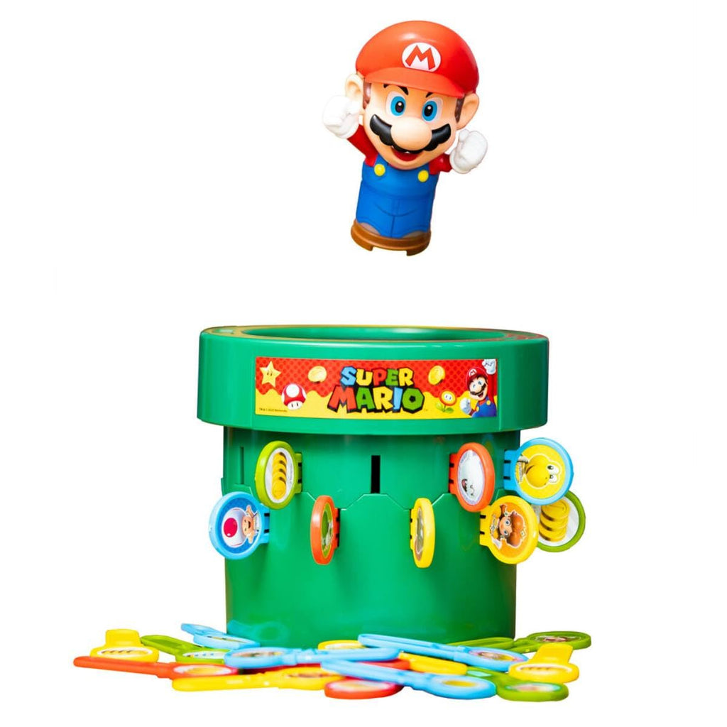 TOMY Pop Up Super Mario Family Action Game - 2-4 Players - Ages 4+