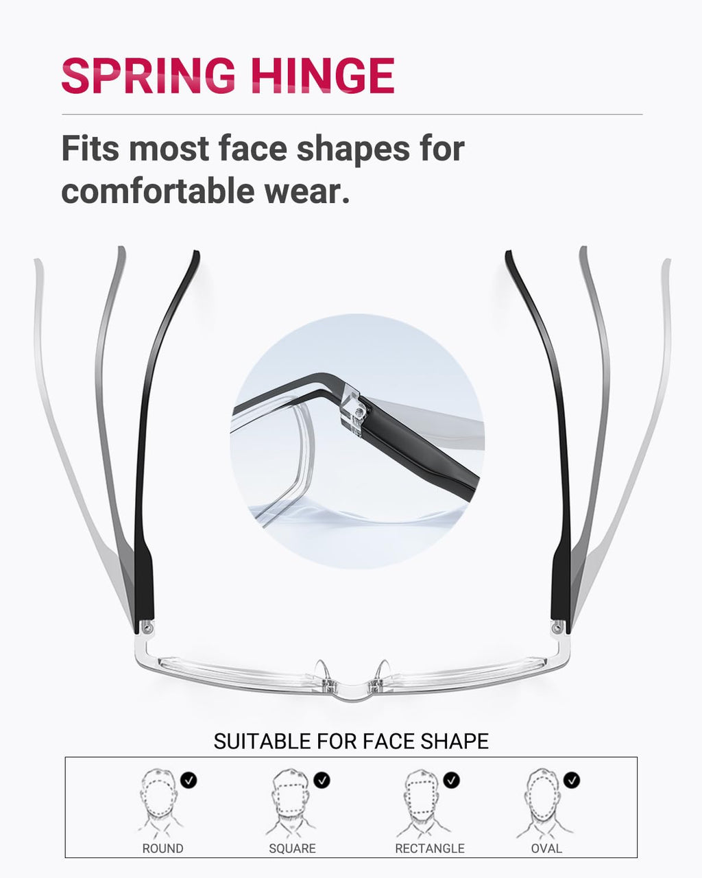 TERAISE 4PCS Fashion Anti-blue light Reading Glasses Men Women Computer Reader(2.25X)