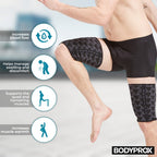 BODYPROX Thigh Compression Sleeve (1 Pair), Hamstring Compression Sleeve for Men and Women (X-Small)
