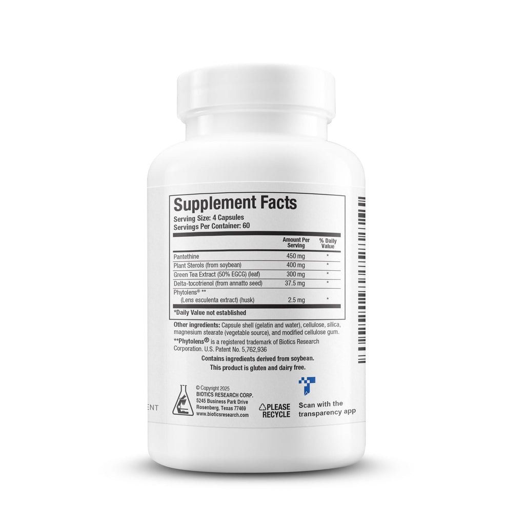Biotics Lipid SIRT Supports Vascular Integrity, Supports Healthy Lipids and Cardiovascular Health 240 Capsules