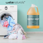 WEBE Pure Unscented Castile Liquid Soap Refill, 64 Ounce | Vegan & Gluten Free Non-GMO, For Face, Body Wash, Dishes, Pets & Laundry