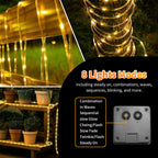 LairtPOW Solar Rope Light 2 Pack Waterproof IP65 39FT 100LEDs Outdoor LED ‎Solar Outdoor Lights for Party Garden Yard Home Wedding Christmas Halloween Holiday Tree Decoration Lighting