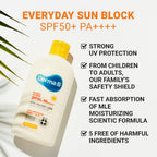 Derma B Everyday Sun Block Large Size Sunscreen SPF50+ PA++++ 6.71 Fl Oz, 200ml Fast-Absorbing Lightweight SPF Moisturizer, Facial Body Non-Sticky Sunscreen for Dewy Skin, Korean Sun Protection Lotion
