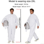 LONGADS Bee Suit for Men, Full Body Beekeeper Suit with Gloves and Veil XXL