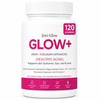 AIFBENK Jovi Glow+ NAD+ & Collagen Gummies, with Hydrolyzed Collagen Peptides, Resveratrol, Hyaluronic Acid & Vitamin C, Anti-Aging, Supports Skin, Hair & Nail Wellness, Daily Vitality Gummies
