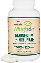 Magnesium L Threonate, Magtein, Sleep and Cognitive Support – High Absorption – Most Bioavailable Form of Magnesium – 2,000 mg – 120 Capsules