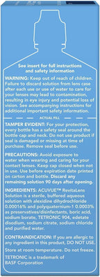ACUvuee Revitaa Contact Lens Solution, Multi-Purpose Disinfecting Solution for Soft Contact Lenses, Lens Case Included, 12.17 fl oz (360ml), Pack of 2