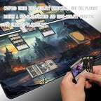 MTG Playmat Size 24x14in Free Storage Bags Non-Slip Backing Printing, Ideal for Card Game Enthusiasts TCG Playmat (No with Zone,Hidden Evil)