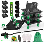 NEST EASY Heavy Duty Furniture Dolly 360° Rotating 5 Wheels, Alloy Steel Furniture Movers Up to 3000 lbs/1360 Kg Load Capacity with Measure Tape and Leveler (5.3x5.3 in)