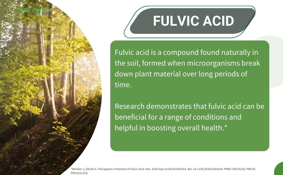 Fulvic Acid 72 + Trace Minerals | Fulvic Humic Acid | Digestion | Hydration | Keto, Dietary Supplement Drop| Energy | pH Balance | 2-Month Supply | The Healthy Life 4 ME