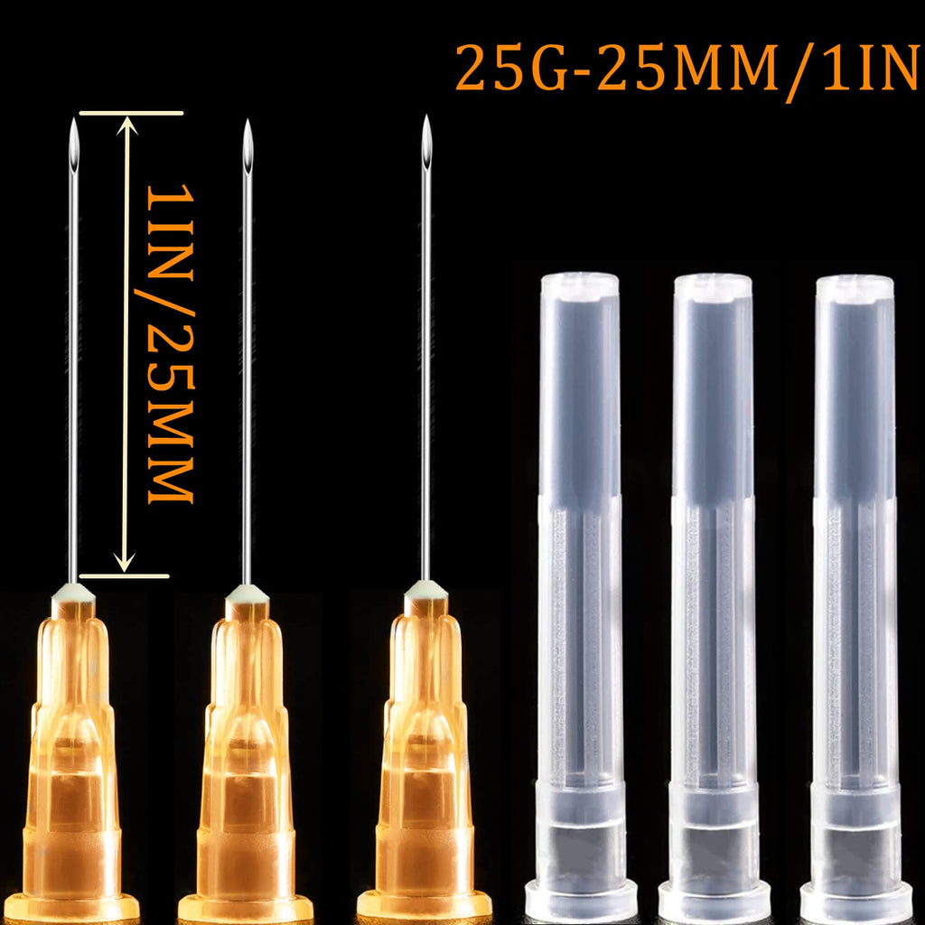 100Pack 25Ga 1Inch/25mm Disposable Dispensing Lab Supplies Individually Sealed Packaging