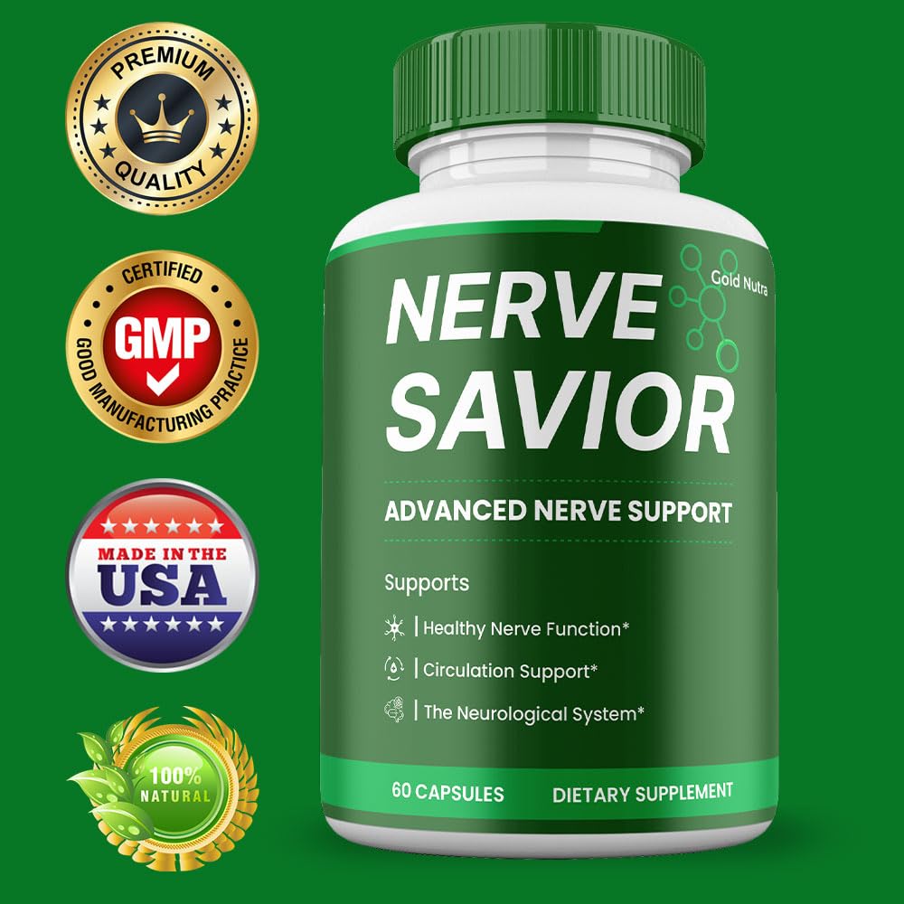 (5 Pack) NerveSavior Supplement Pills, Nerve Savior All Natural Brain and Cognitive Supplement Pills