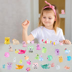U-Zimikee 150 Pcs Luminous Mini Resin Animals Miniature Animals Figurines Tiny Little Animals Glow in Dark Small Animal Figures to Hide Mini Animals Micro Landscape Ornaments Fairy Garden Accessories