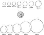 Savlano 925 Sterling silver Round Hoop Earrings for Women & Men Comes in 10MM-25MM (18)