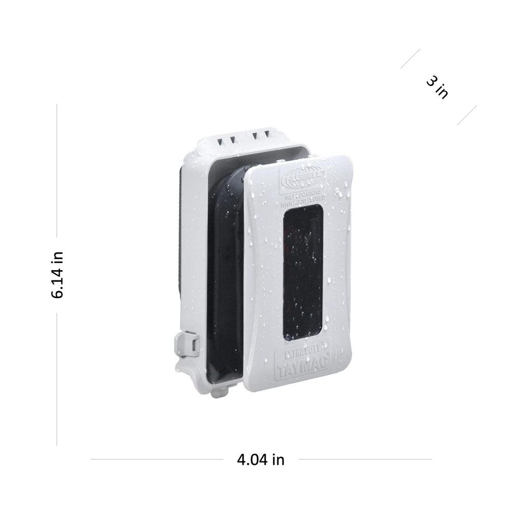 TAYMAC ML500W Single-Gang Mount 16-in-1 Flat Nonmetallic Weatherproof Vertical/Horizontal, 1-Pack, White