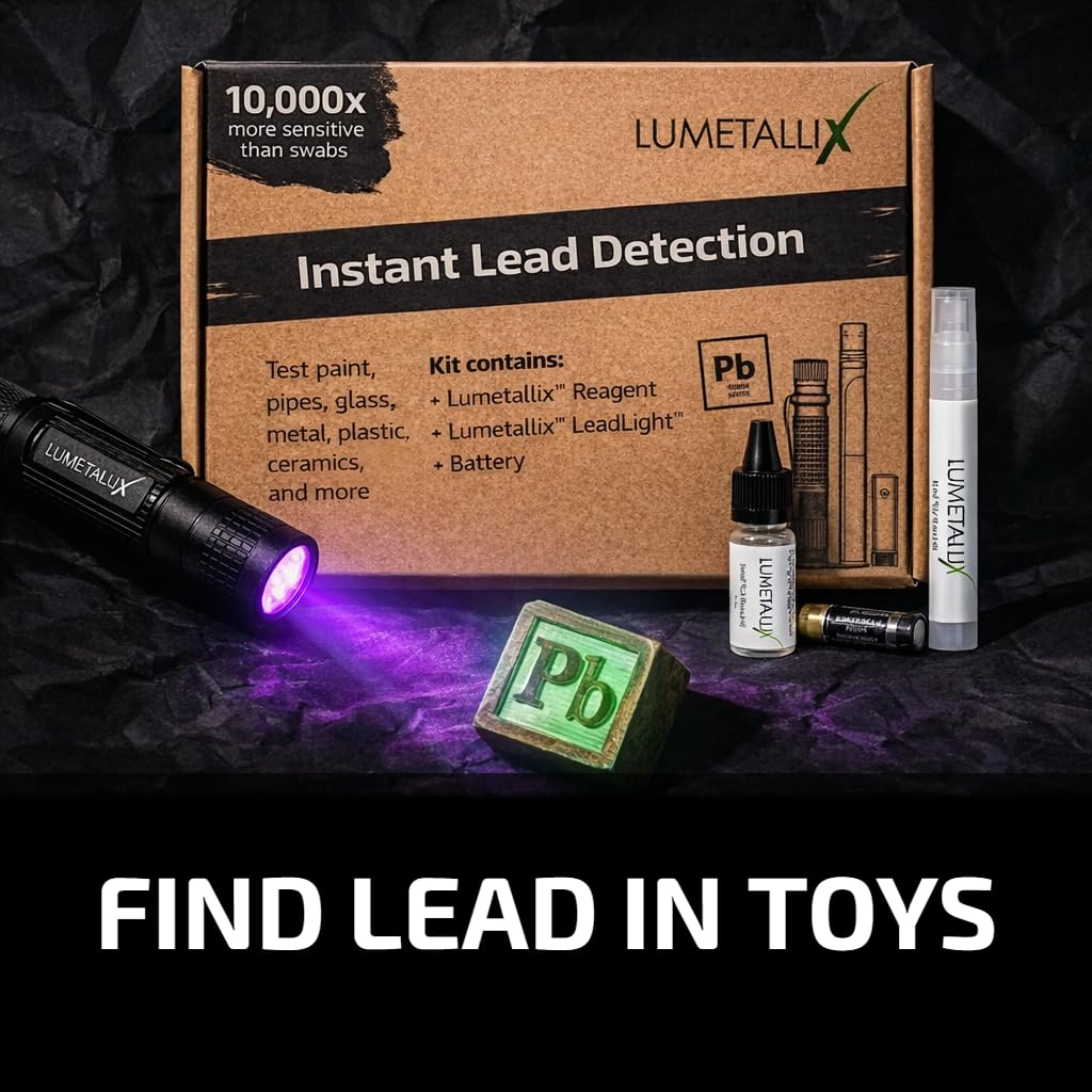Lumetallix The Original Glowing Lead Test - Instant Lead Detection Lead Test Kit for Paint, Ceramics & more Fast, Accurate Results Home Safety & Easy to Use - Home Lead Test Kit - Lead Paint Test Kit