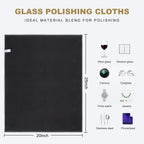 SINLAND Microfiber Glass Polishing Cloths Large Size Thick Lintless Drying Towels for Wine Glasses Stemware Dishes Stainless Appliances 20 Inch X 25 Inch Pack of 4 Black