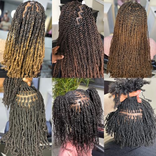 16 Inch Afro Kinky Curly Human Hair Bulk for Permanent Micro Locs/Twists/Braids/Repair Locs Afro Kinky Curly Bulk Human Hair Nature Black Color (1B, 16inch-50g/pack)