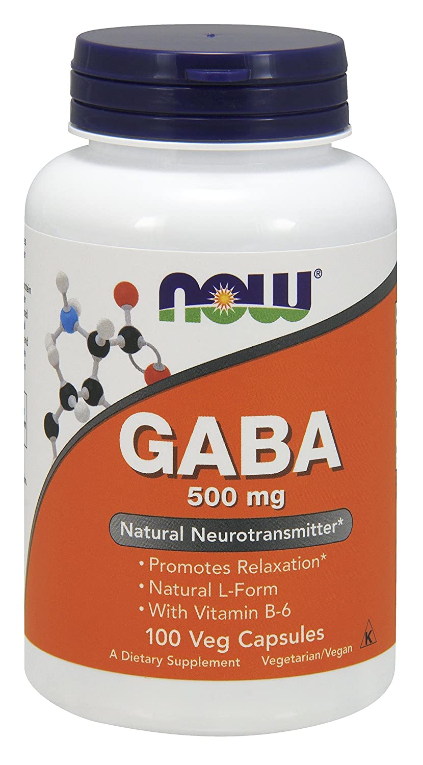 NOW Gaba 500mg,100 Count (Pack of 2)