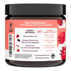 Llama Naturals Multivitamin for Women & Men, Vegan, Organic Gummies with Vitamin D, C & K, Adults Real Fruit Gummy Vitamins, Chewable Multivitamin Supplement, No Added Sugar Cane, Strawberry, 120 Ct