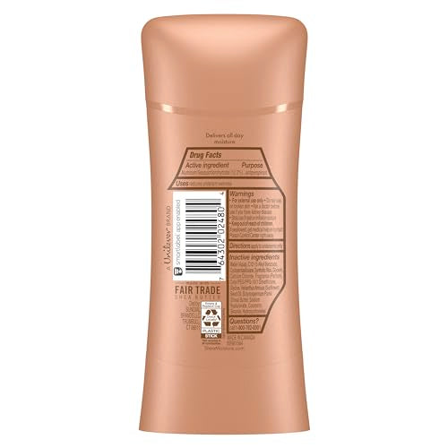 SheaMoisture Antiperspirant Deodorant Stick Moisturizing Raw Shea Butter & Hyaluronic Acid 2 Count for 48HR Sweat & Odor Protection with No Parabens & No Mineral Oil 2.6 oz