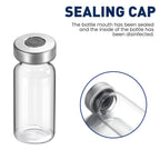 FURWEY 10ML Sterile Vials, Glass Empty Vials for Injection, 12 Pack