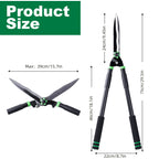 Hedge Shears 29.5" Manual Hedge Clippers with 15° Angle Precision Blades Plant Cutting Scissors for Trimming and Shaping Hedges, Shrubs, Boxwood, Tall Bushes
