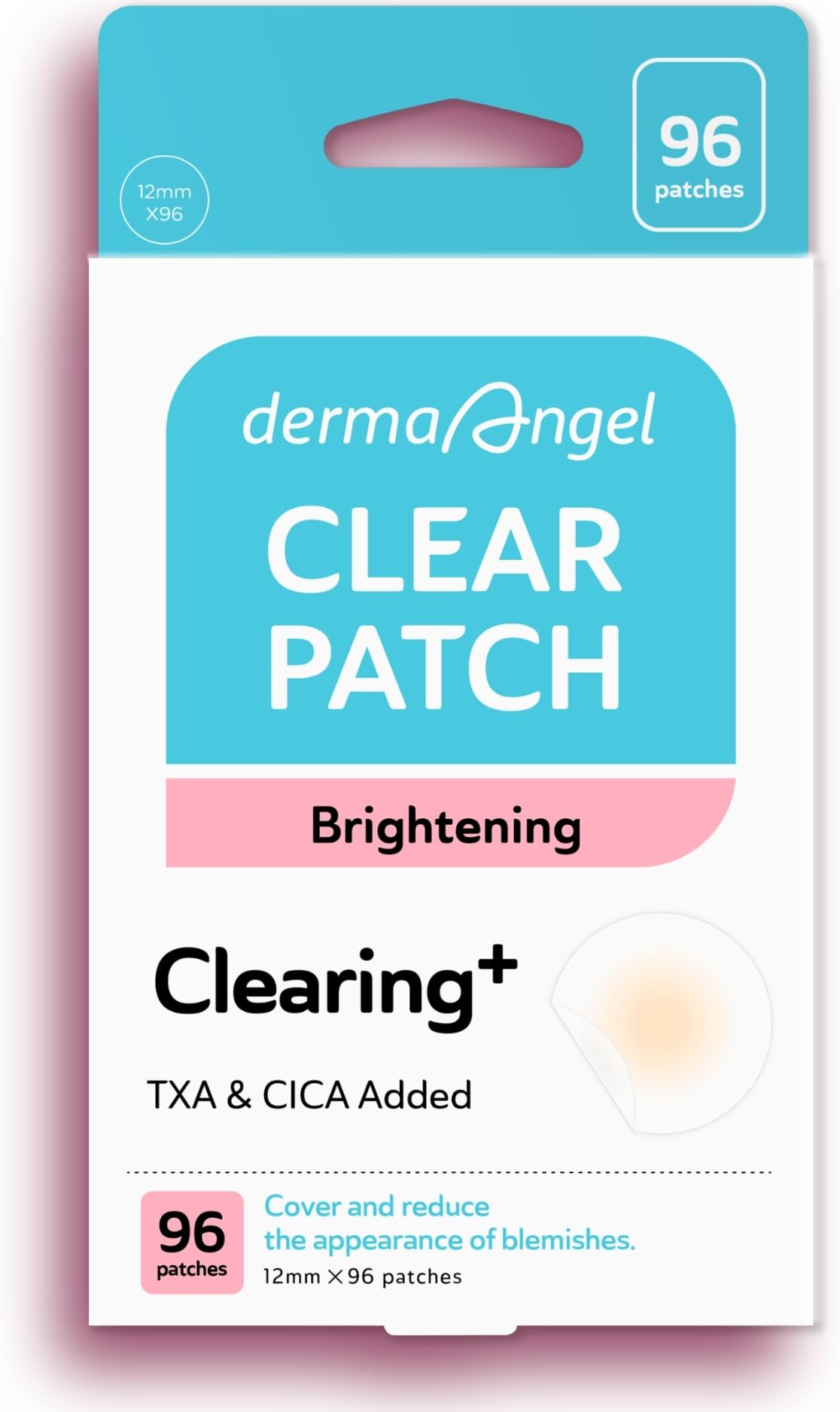 DERMA ANGEL Dark Spot Patches Blemish Patches with Hydrocolloid, TXA & CICA for Active Acne & Post-Inflammatory Dark Spots - Day and Night Use - UPGRADED (Post Acne - 96 Count - 1 Size)