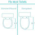 Vive Raised Toilet Seat - 5" Portable, Elevated Toilet Seat Riser & Extender - Elongated and Standard Fit Commode Lifter - Bathroom Safety Extender Assists Disabled, Elderly, Seniors, Handicapped