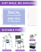100 Pcs Bedside Commode Liners with Absorbent Pads, Tear-Free Leak-Proof Lavender Scented Commode Liners and Pads, Odor-Free Portable Toilet Liners & Potty Chair Bags for Disposable Adult, Bedpan