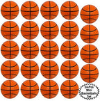 Mini Sports Balls for Kids Party Favor Toy, Soccer Ball, Basketball, Football, Baseball (24 Pack) Squeeze Foam for Stress, Anxiety Relief, Relaxation. (24 Pack (Basketballs))