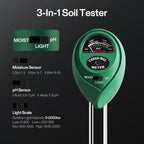 VIVOSUN Digital pH Meter, 3-in-1 TDS/EC/Temperature Meter, 3-in-1 Soil Moisture/pH/Light Tester Combo for Home, Garden and Hydroponics