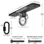 Dolibest Ceiling Mount Swing Hanger Heavy Duty Swing Set Hook for Porch Swing Hammock Chair Yoga Silk Suspension Straps Gymnastic Ring, Wall Anchor for Resistance Bands (900LB)