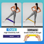 WIKDAY Resistance Bands for Working Out Exercise Loop Bands Workout Bands Set for Men Women Body Stretching, Training, Home Workout, Physical Therapy, Booty Legs, Set of 5 (Purple)
