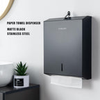 Gorlary Commercial Paper Towel Dispenser Wall Mount, Matte Black