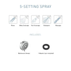 Moen Ignite Chrome Five-function Shower Head With 2.5 GPM High-Pressure Spray, 20090