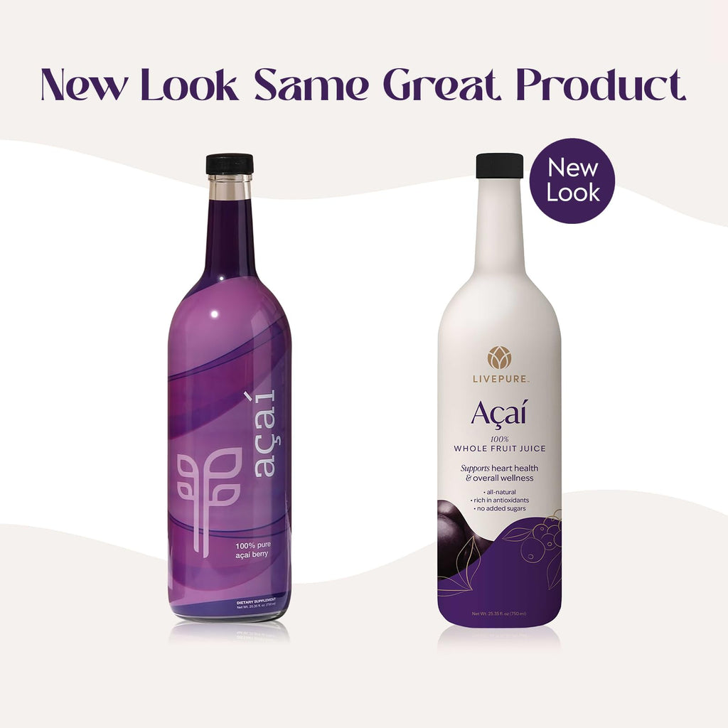 Pure 100% Acai (750 ml) Superfruit Juice - Packed with Antioxidants, Essential Fatty Acids & Phytonutrients. Sugar-free, No Dilution, Gluten-Free & Kosher